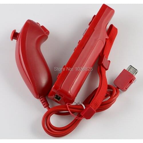 1pair Remote Nunchuck controller without motion plus for Nintendo Nintend for Wii left and right Controller