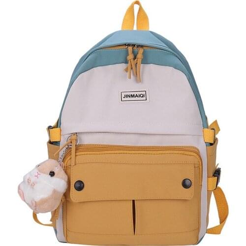 Crossbody Bag Female Ins Korean Version Of The Junior High School Stu Bookbag High-Capacity Leisure Campus Backpacks And Handbag