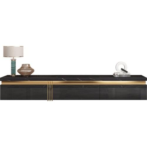 Light luxury rock TV cabinet Italian high-end fashion furniture simple high-end post-modern coffee table TV cabinet combination