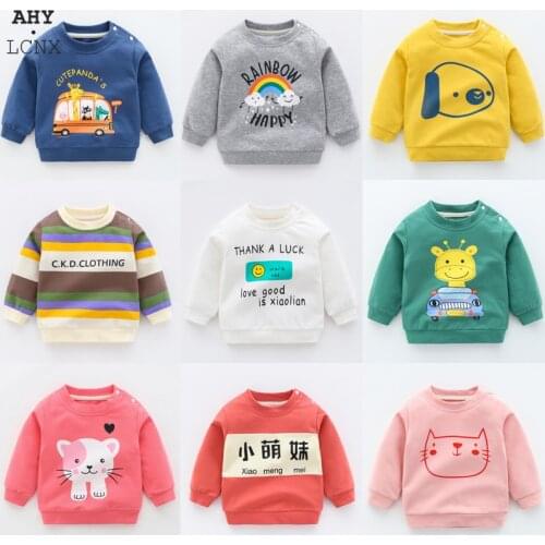 Autumn Spring Baby Sweatshirt Children Clothes Winter Long Sleeve Sweaters Kids Boys Cute Cartoon Tops Warm Casual Outwear