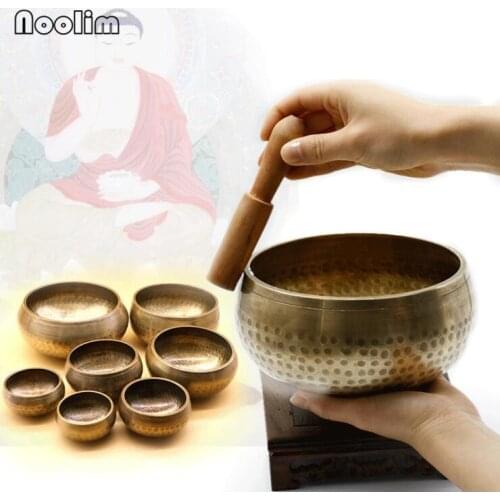 Tibetan Buddhist chanting supplies Yoga bowl Nepal handmade Buddha bowls meditation copper chime