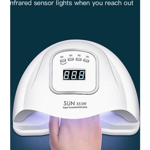 120W Smart UV LED Lamp Gel Polish Nail Dryer Timed Manicure Phototherapy Machine