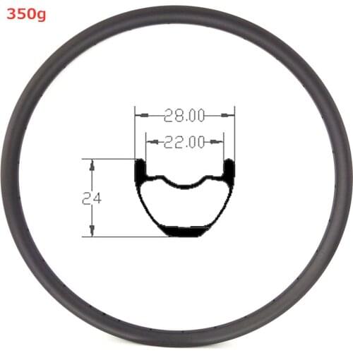 FIC 27.5 inch carbon MTB bicycle rim 24mm deep 28mm wide 28h 32h disc brake hookless light weight 29er carbon XC AM mountain rim
