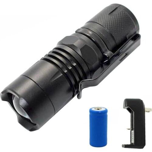 Ultra Bright 2000LM XML L2 Zoom LED Flashlight Mini Magnetic Linterna Waterproof Small Torch +Rechargeable 16340 Battery+Charger