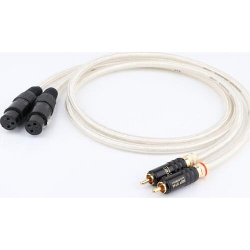 High Quality Signature OCC Silver-Plated RCA Male To XLR Male Female Plug Audio Cable