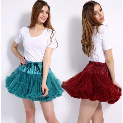 Fashion Fluffy Chiffon Teenage Girl Adualt Women Pettiskirts tutu Baby Girls Skirts Princess skirt dance wear Party clothes