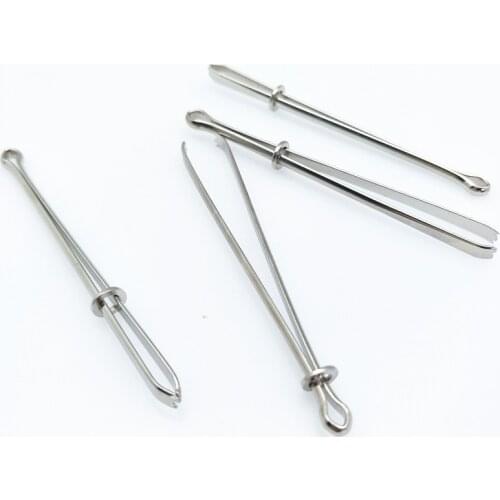 Hot sell 2pc Elastic Cord Rope Threader Clip Self-Locking Tweezer Used For sewing Accessories tools DIY 5BB5566