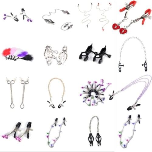 Hot Sale Sexy Metal Nipple Clamps Sex Toys Nipple Toy, Nipple Clips Sex Products For Couple Adult Game Accessories