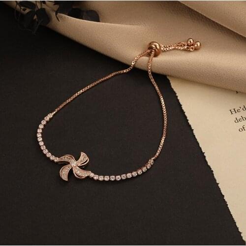 Windmill Four-Leaf Bracelet New Stylish Adjustable Pull Simple Bracelet Jewelry Wholesale Ladies' Bracelet Wholesale