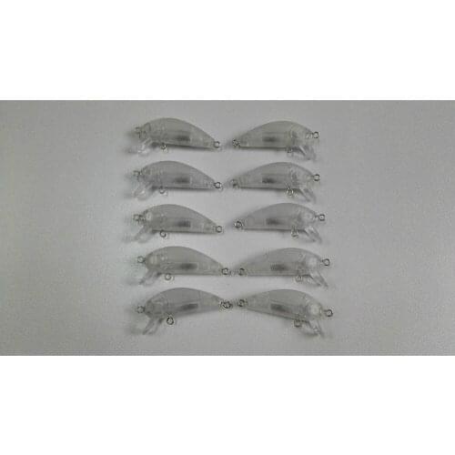 10pcs Unpainted Minnorbait Fishing Blank Lure Body 2 Inch 1/8 OZ Blank lures JS#8044