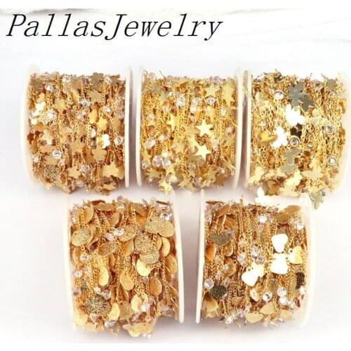 5 Meters, Jewelry Accessories Gold Plating/Jewelry Findings & Components/DIY Chains Making/Hand Made/Crystal Chains