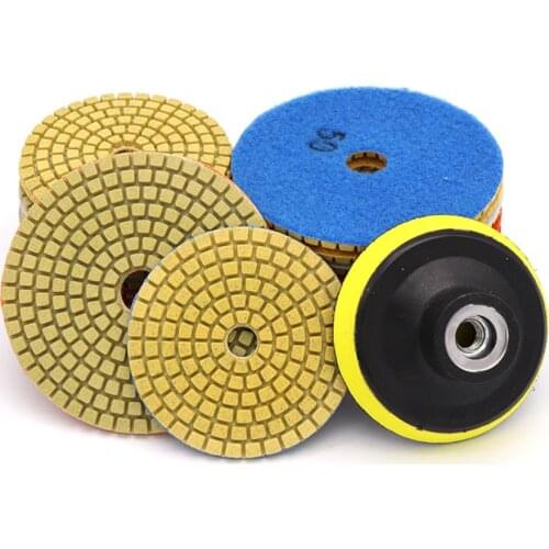 5PCS 3'' 4'' Wet Diamond Polishing Pads 80/100mm Discs Granite Marble Concrete Stone