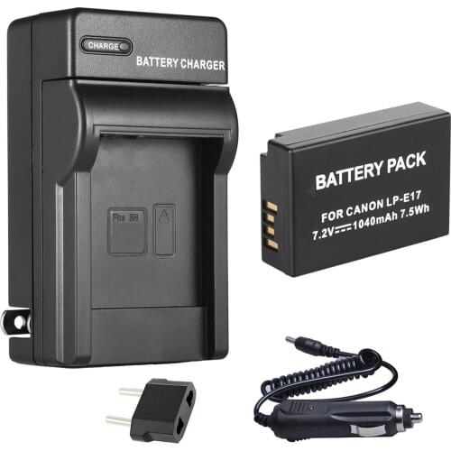 Battery Pack + Charger For Canon LP-E17, LPE17, LCE17, LC-E17E Rechargeable Lithium-ion