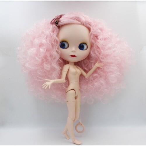 Free Shipping BJD joint RBL-771 DIY Nude Blyth doll birthday gift for girl 4 colour big eyes dolls with beautiful Hair cute toy