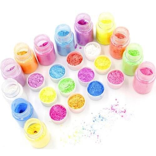 New 10g Shiny Mica Powder for Lip Gloss DIY Lipgloss Base Mineral Pigment Powder Glossy Cosmetic Eyeshadow Powder Raw Material