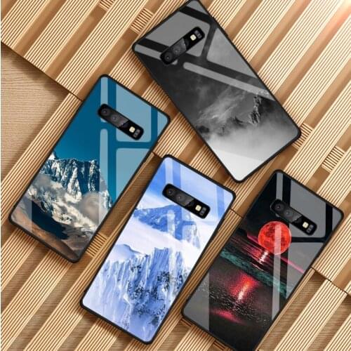 Snowy Mountain Clouds Sea Tempered Glass Phone Case For Samsung Galaxy S8 S9 S10 S20 PLUS J6 J8 2018 NOTE 8 9 10 Cover Shell