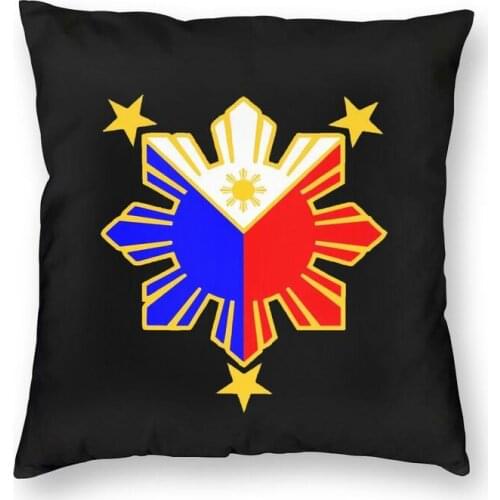 Nordic Style Philippine Flag Nautical Star Throw Pillow Case Decoration Custom Square Cushion 40x40 Pillowcover for Living Room