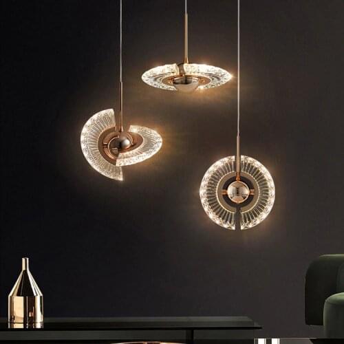 Designer creative flying saucer bedside small chandelier personality bar bedroom lighting net red light luxury chandelier