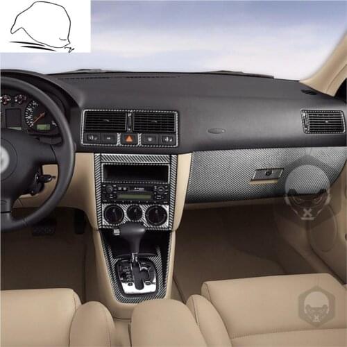 For Golf 4 Jetta Bora MK4 R32 GTI 1999 2000 2001 2002 2003 2004 Car Accessories Carbon Fiber Interior Sticker Full Kit Decor