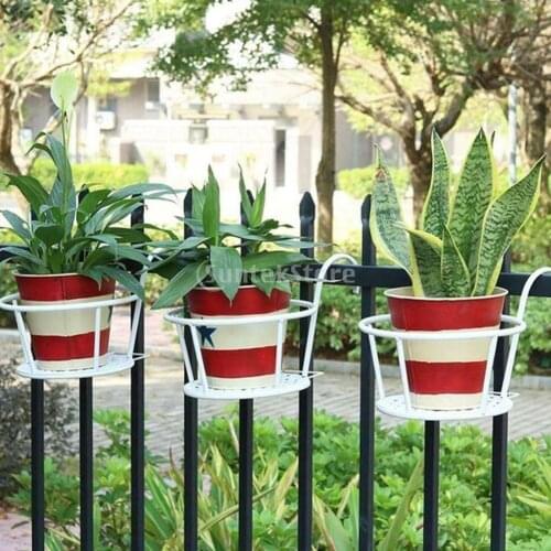 Potted Flower Hangin Basket Planter Braceket Thickened Iron for Outdoor