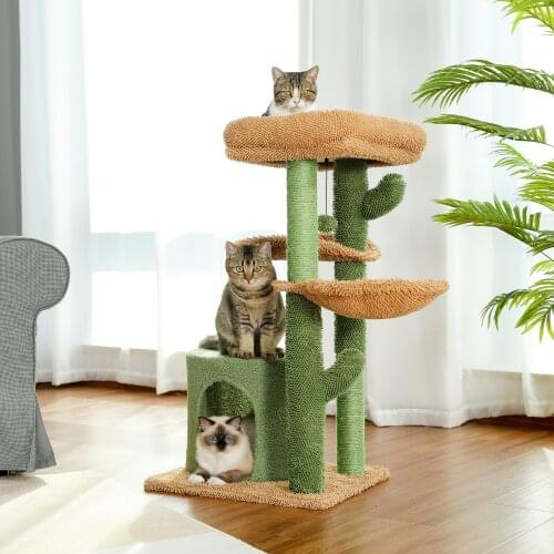 6 Kinds Cat Toy Scratching New Arrival Domestic Delivery H124CM Post Wood Climbing Tree Cat Jumping Standing Frame Cat Furniture