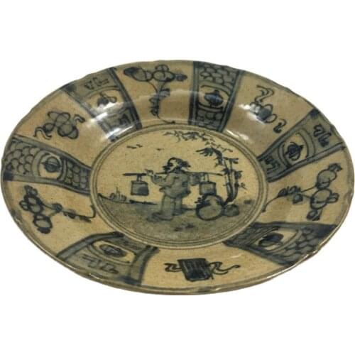 Collection of antique works with ceramic plates