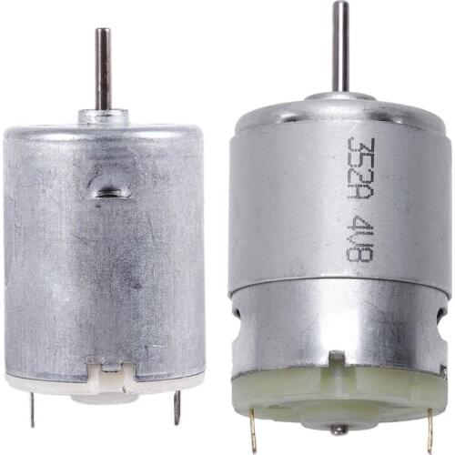 8000RPM 9V 68MA High Torque Magnetic Cylindrical Mini DC Motor Silver & RS380 DC 1.5-18V 30000RPM Micro-Motor