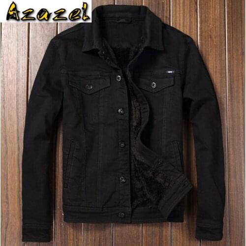 2019 New Arrivals Man Denim Jacket Coats European Vintage Style Men Coat Plus Size 4XL Winter Warm Overcoat Streetwear Male A359