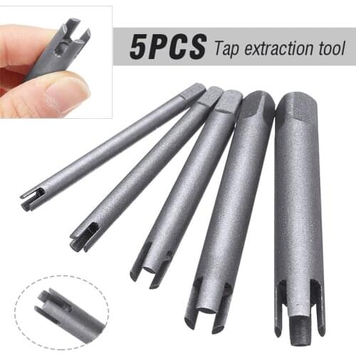 5pcs HSS 6542 Broken Tap Extractor Broken Tap Remover Removal Tool Kits 3 To 20mm Taps 3/4 Claws 2#-M5, 3#-M6, 4#-M8, 5#-M10