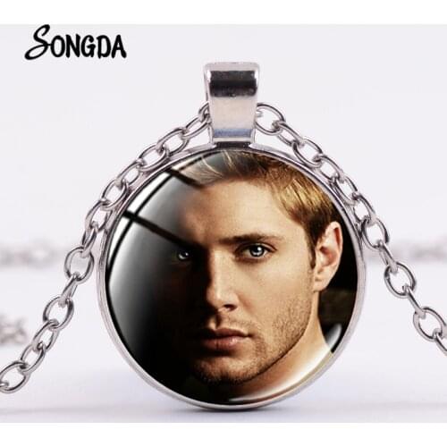 Newest 2020 Supernatural Dean Necklace Dean Winchester Photo Glass Cabochon Handcraft Pendant TV Theme Character Jewelry