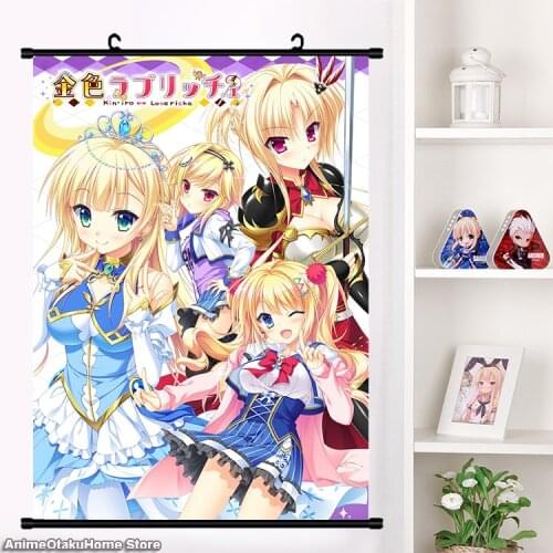 Japan Anime Kin'iro loveriche Sylvia Heroina Souma ria Cute Girl Cosplay Wall Scroll Mural Poster Wall Hanging Poster Home Decor