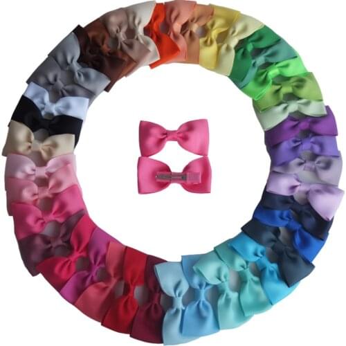Wholesale 40 pcs 3 Inch Classical Hair bow Clips Small hair bows Baby Girls hairbow Boutique hairpins Hairgrips Hair Accessories