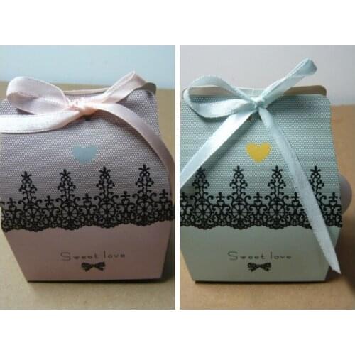 Love Heart Gift Favor box of Sweet Love Wedding receiption gift box for Bridal shower Party decorations 50Pcs/lot