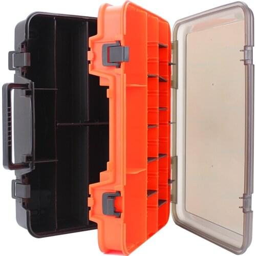 Portable fishing tool box accessories bait storage Fishing Lure Box Organizer double-sided thickened box Fishing Accessories