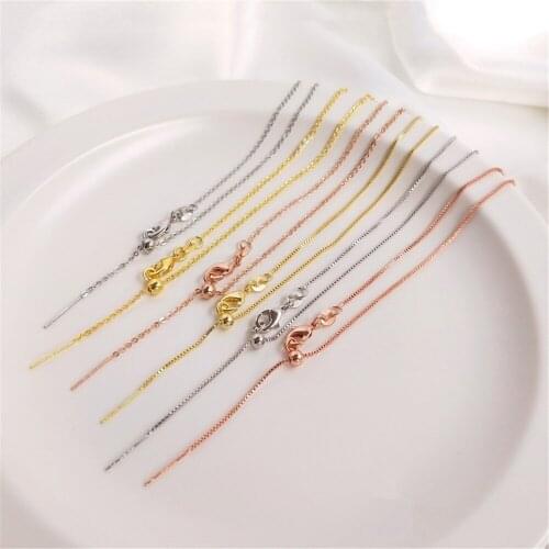 18K gold plated necklace lady rose Gold White gold Clavicle Chain Fine adjustable bracelet O universal chain