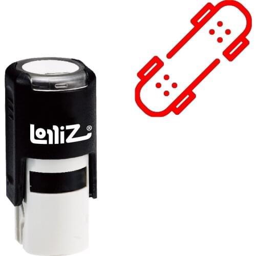 LolliZ Skateboard Self-Inking Rubber Stamp - Modern Symbol Series