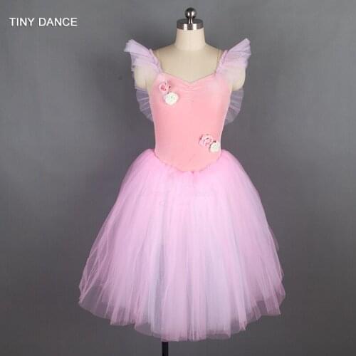 Sugar Pink Peasant-style Tutu for Girls Ballet Dancing Stage Show Performance Costume Romantic Tutu Dress 18231