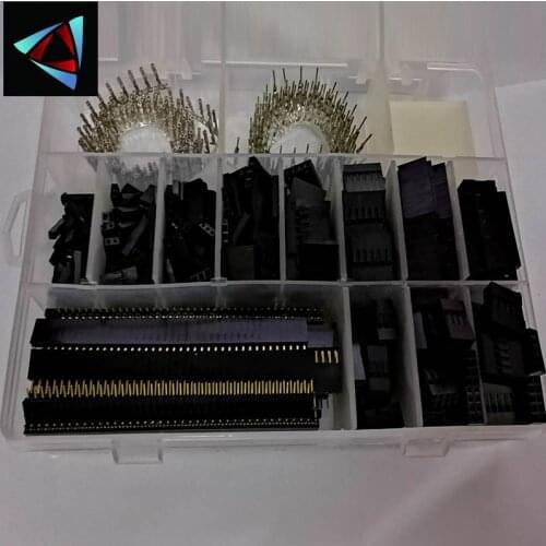 2270PCS 2.54mm Dupont Connector Cable Jumper Wire 1- 2*4Pin Header Housing Kit Male Female Crimp Terminal Adaptor Assortment