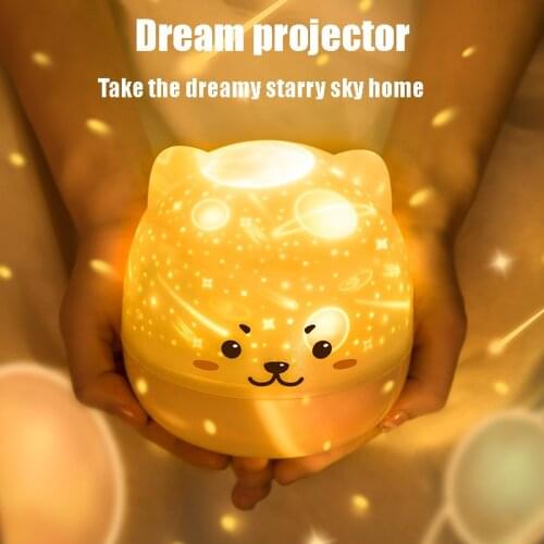 Starry Sky LED Projection Light Colorful Rotating USB Charging NIGHT LIGHT Bedroom Rotating Romantic Range Music Box Light