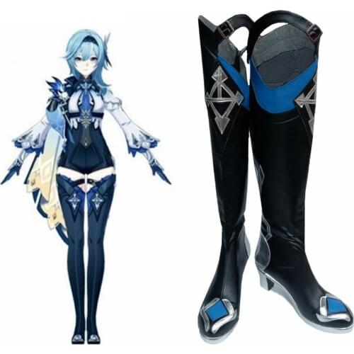 Unisex Anime Cos Eula Lawrence Cosplay Costumes Shoes Boots Custom Made
