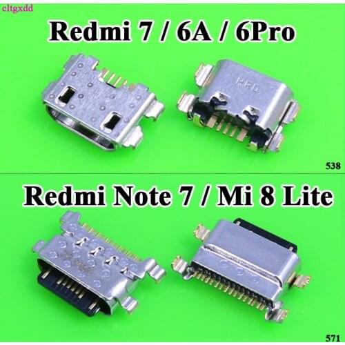 Cltgxdd Micro USB Charge Charging Dock Port type c Connector Socket Power Plug Jack For Xiaomi 8 Lite Redmi 6A 6 Pro 7 NOTE 7