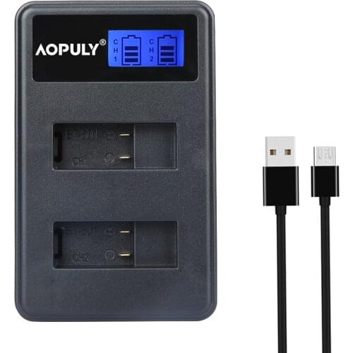 AOPULY USB Dual battery Charger for GoPro hero 5 6 7 Hero5 bateria charger for AHDBT 501 battery