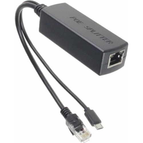 Micro USB Active POE Splitter Power 48V to 5V 2.4A for Raspberry pi 3 Board
