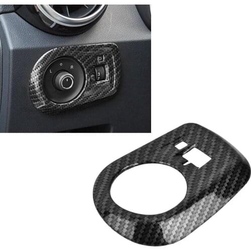 1pc Car Styling Left Side Control Rearview Mirror Adjustment Button Cover Trim for MG ZS 2017-2018 Carbon Fiber Color