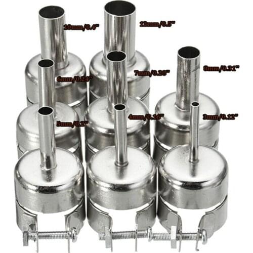 15pcs/Set 852 850 Nozzle Hot Air Stations Gun Rework BGA Stainless Steel Nozzles For Soldering Stations