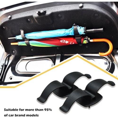 2pcs Car Trunk Hook Umbrella Hnager Car Rear Umbrella Holder Parasol Holder Mounting Rack Bracket