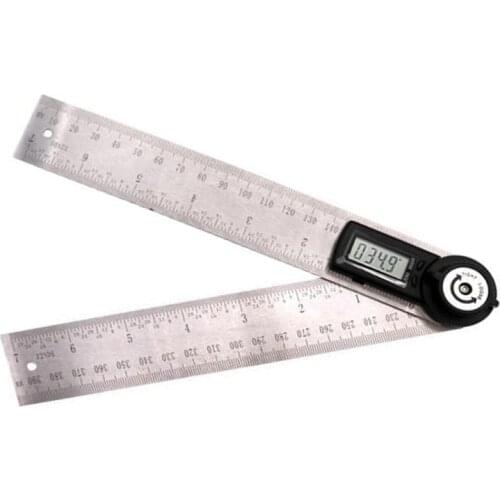 2 in 1 Digital Protractor 360 Degree 200mm Digital Display Inclinometer Goniometer Liquid Level Carpentry Measuring Instrument