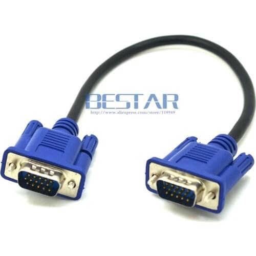 25cm/10" HD15Pin VGA D-Sub Short Video Cable Cord Male to Male M/M Male to Female and Female to Female RGB Cable for Monitor