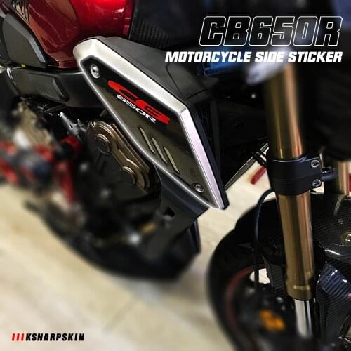 3D carbon fiber Motorcycle stickers protection decal font reflective fuel tank side sticker for Honda CB650R 2019-2020 CB 650R