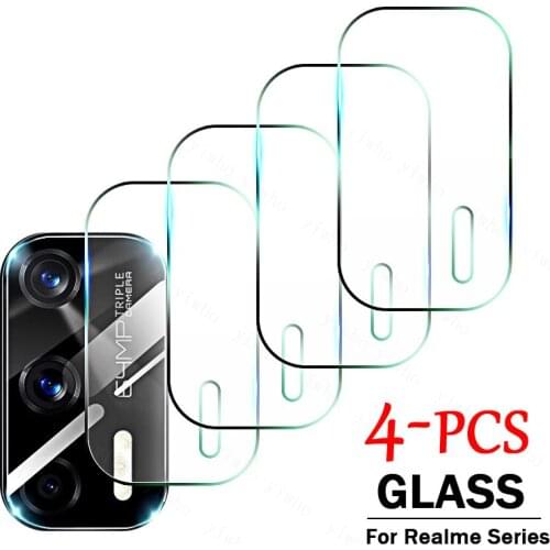 4Pcs for OPPO Realme GT 5G Glass Clear Tempered Glass 8 7 5G 7I Global 6I C25 C21 C20 C17 C15 C12 C11 2021 Camera Protector Lens